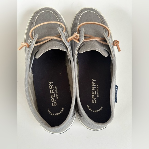 Sperry women’s size 6 topsider grey boat shoe sneaker memory foam - Picture 3 of 6